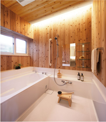 音響熟成木材【バスユニット】