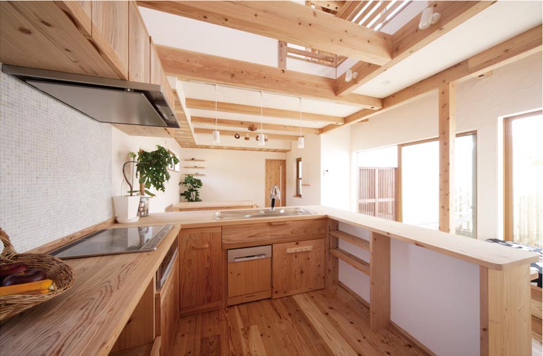 ワークスペースを三方にとった、使いやすさのデザインがスタイリッシュな仕上がりです。